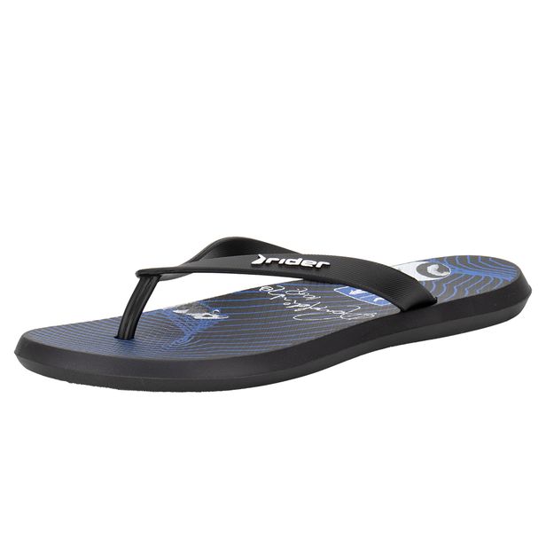 Chinelo Infantil Masculino R1 R10 Rider 12602 PRETO/AZUL 28