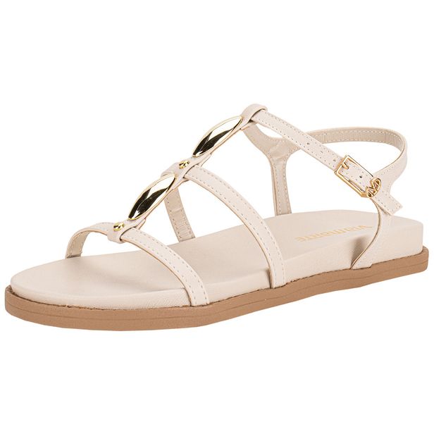 Sandália Feminina Flat Via Marte 107031 BEGE 33