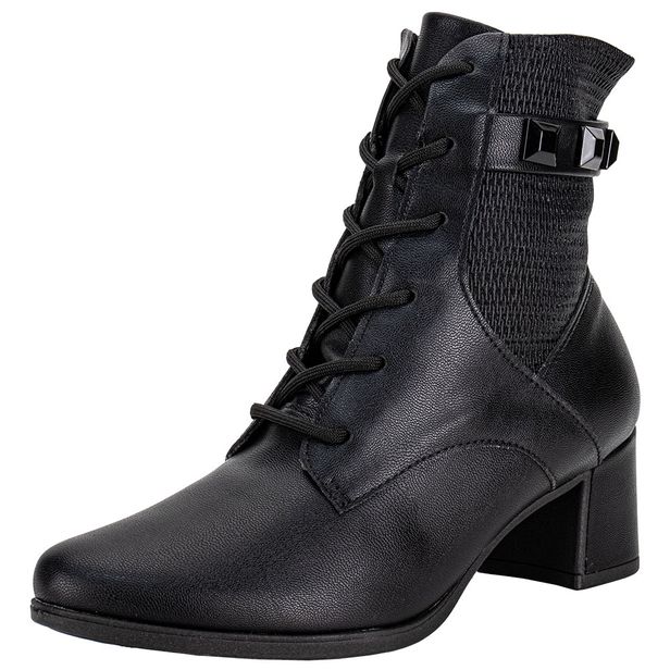 Bota Feminina Coturno Piccadilly 654049 PRETO 35