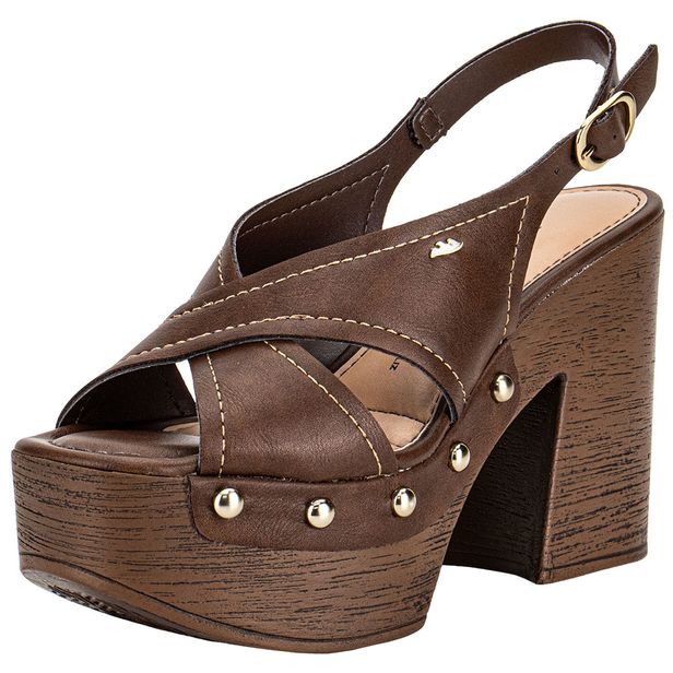 Sandália Feminina Meia Pata Dakota DB032 CAFÉ 34