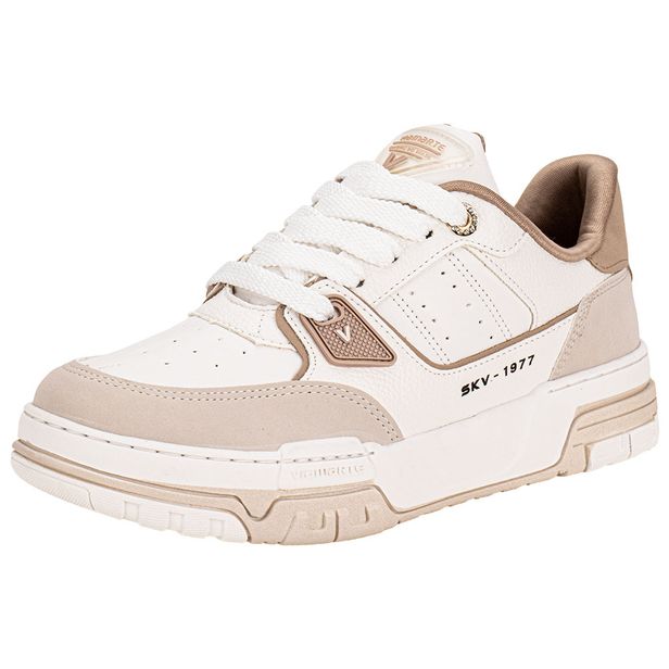 Tênis Feminino Casual Via Marte 218005 BRANCO/BEGE 34
