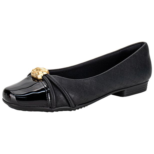 Sapatilha Feminina Flat Piccadilly 250267 PRETO 34