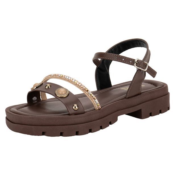 Sandália Infantil Feminina NilQi 37002 CHOCOLATE 28