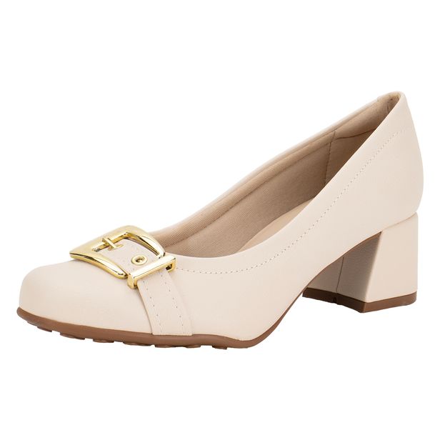 Sapato Feminino Salto Grosso Modare 7373117 NATURAL 34