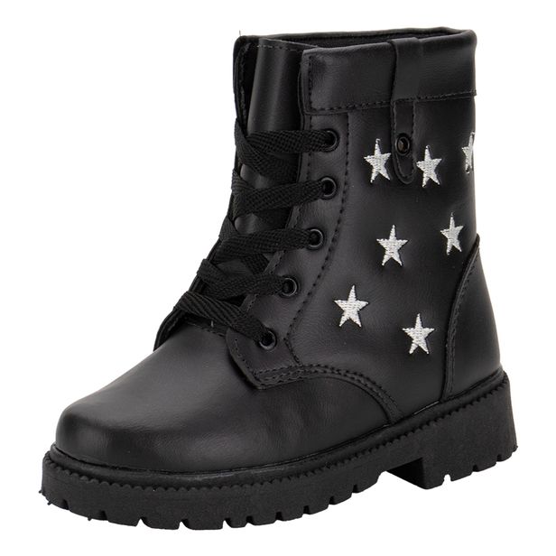 Bota Infantil Feminina Coturno Gracinha 880 PRETO 28