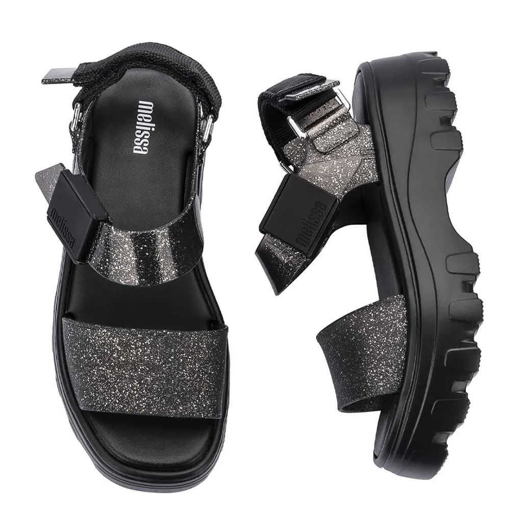 Melissa Kick Off Sandal Shiny 33888 PRETO - cloviscalcados