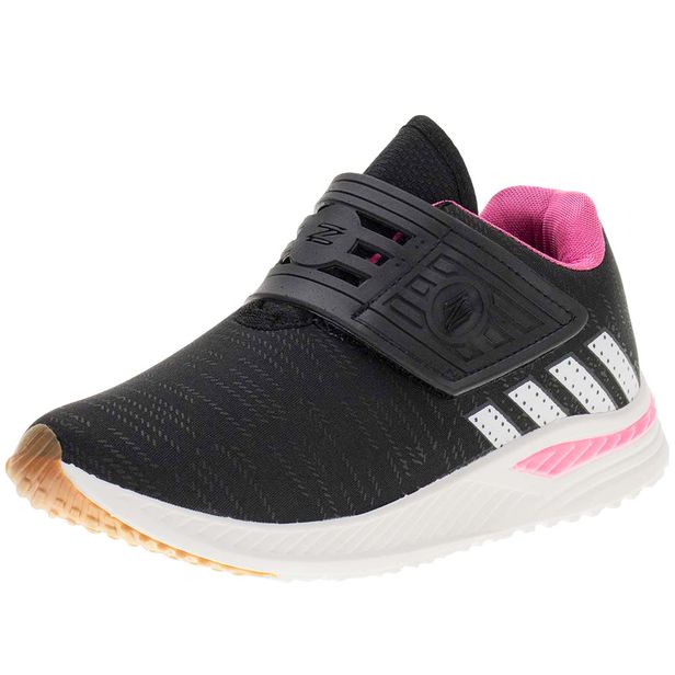 Tênis Infantil Feminino Zeuz 94KX PRETO/ROSA 33