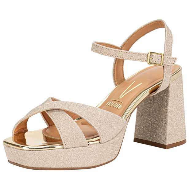 Sandália Feminina Meia Pata Vizzano 6472204 OURO 34