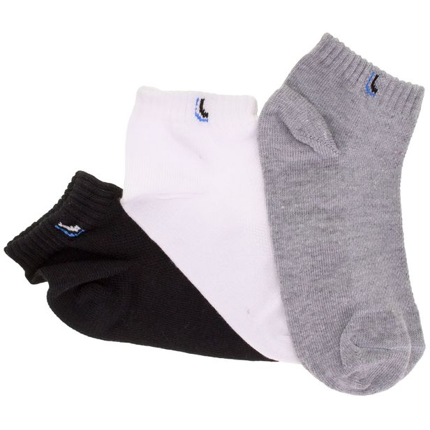 Kit com 3 Pares de Meias Sortidas Lupo - 03225 BRANCO/PRETO 41/44