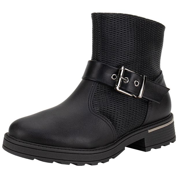 Bota Feminina Cano Baixo Maxi Piccadilly 735026 PRETO 35