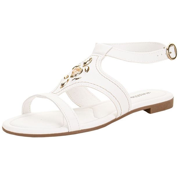 Sandália Feminina Flat Mississipi J0371 BRANCO 34