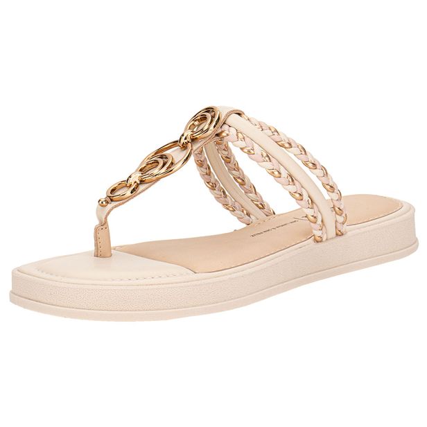 Tamanco Feminino Flat Dakota Y8772 MARFIM 34