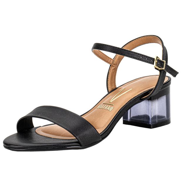 Sandália Feminina Salto Grosso Vizzano 6442200 PRETO 34