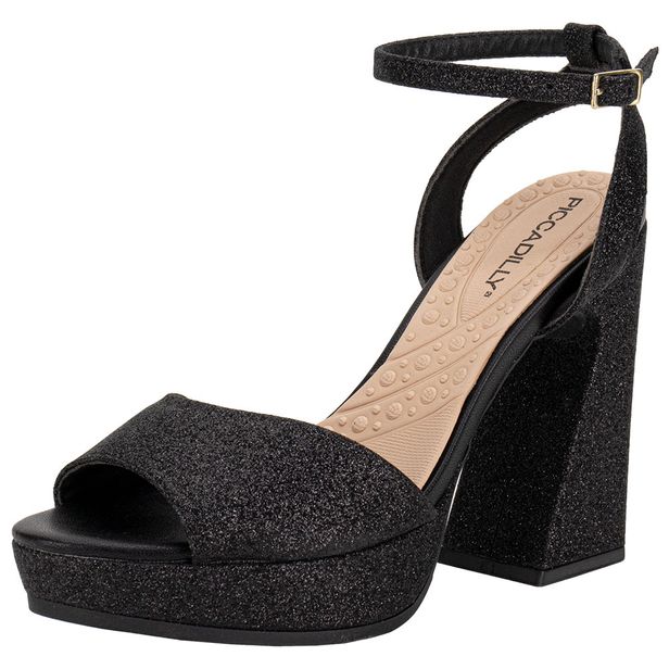 Sandália Feminina Meia Pata Piccadilly 818015 PRETO 34
