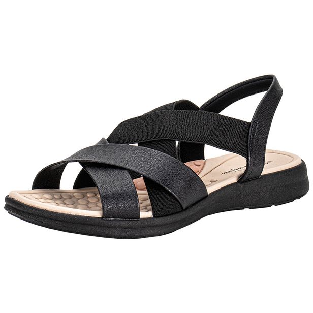 Sandália Feminina Flat Modare 7174125 PRETO 34