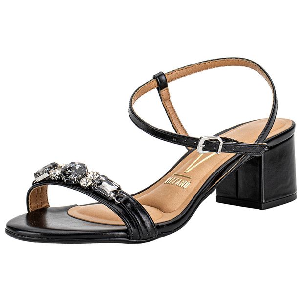 Sandália Feminina Salto Grosso Vizzano 62911716 PRETO 34