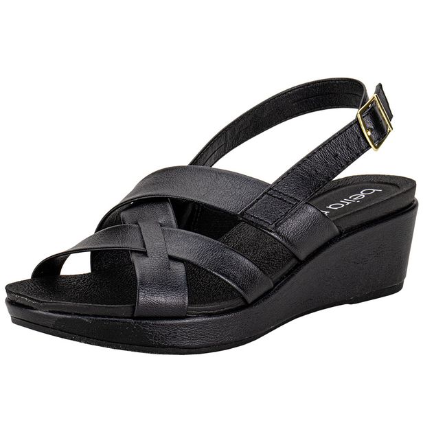 Sandália Feminina Anabela Beira Rio 8381322 PRETO 34