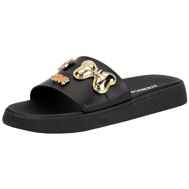 Tamanco Feminino Flat Moleca 5469151 PRETO 34