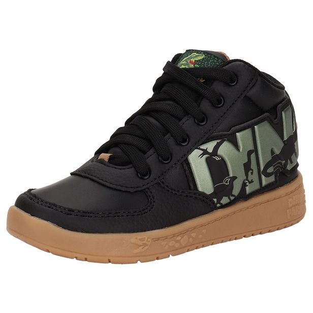 Tênis Infantil Masculino Led Dino Park Vissi DR128 PRETO/VERDE 28