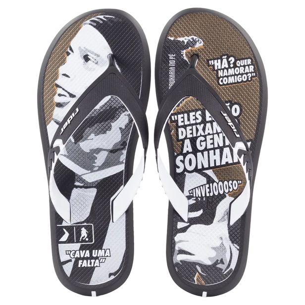 Chinelo Masculino R1 Prime R10 Rider 12559 PRETO/BRANCO 37/38