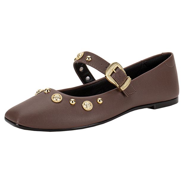 Sapatilha Feminina Flat Moleca 5824104 CHOCOLATE 35