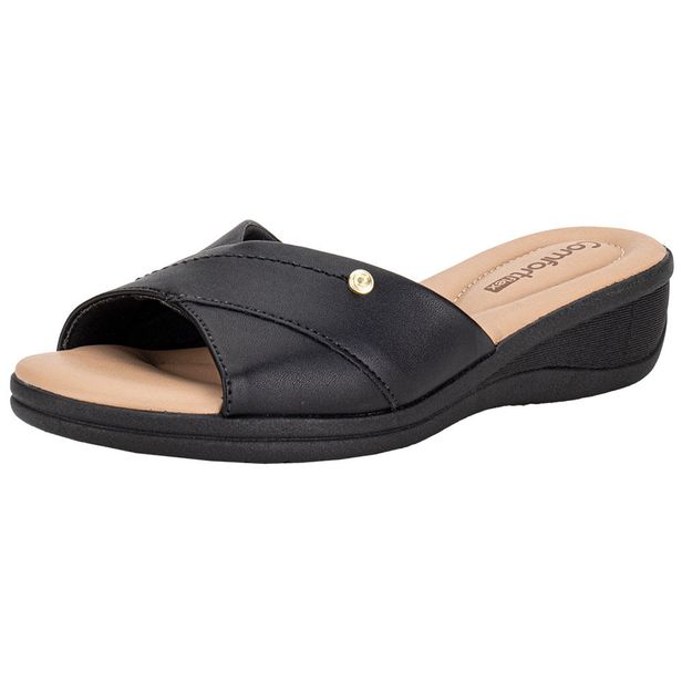 Tamanco Feminino Anabela ComfortFlex 2588402 PRETO 34