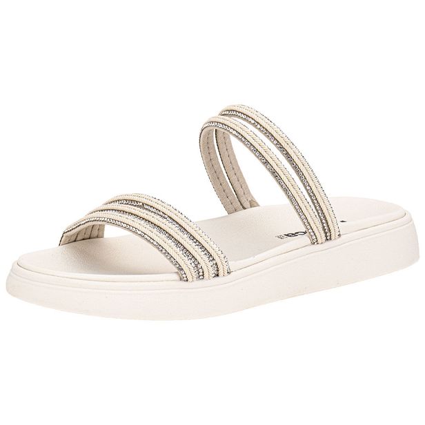 Tamanco Feminino Flat Moleca 5469135 MARFIM 34