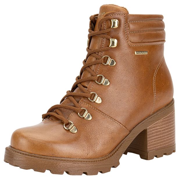 Bota Feminina Coturno Pegada 281321 CARAMELO 01 38