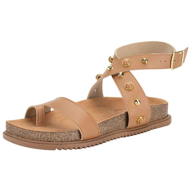 Sandália Feminina Flat Beira Rio 8524114 CAMEL 35