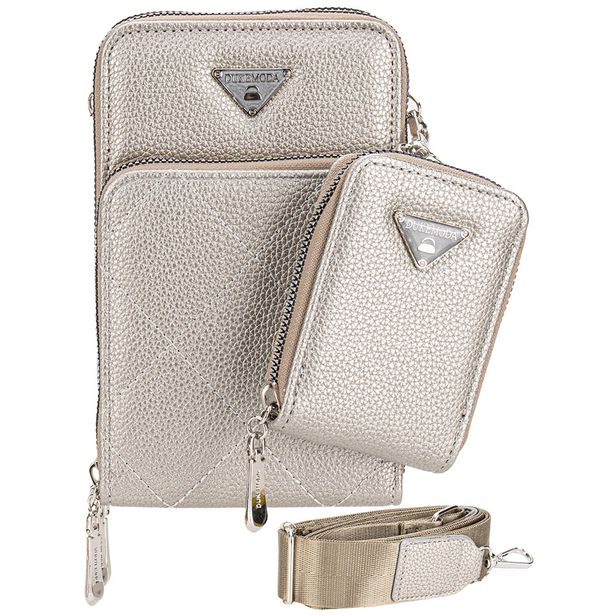 Bolsa Feminina Transversal H.E FR40 PRATA