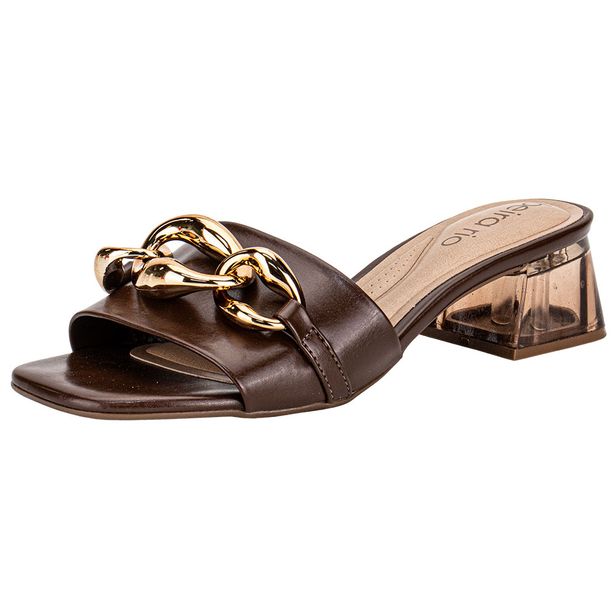 Tamanco Feminino Salto Grosso Beira Rio 8468212 CAFÉ 34