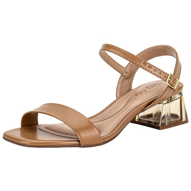 Sandália Feminina Salto Grosso Beira Rio 8468213 CAMEL 34