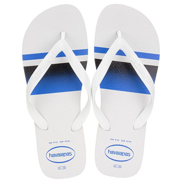 Chinelo Masculino Top Basic Havaianas CL26 BRANCO/AZUL 37/38