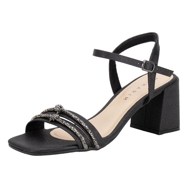 Sandália Feminina Salto Grosso Ramarim 2534202 PRETO 34
