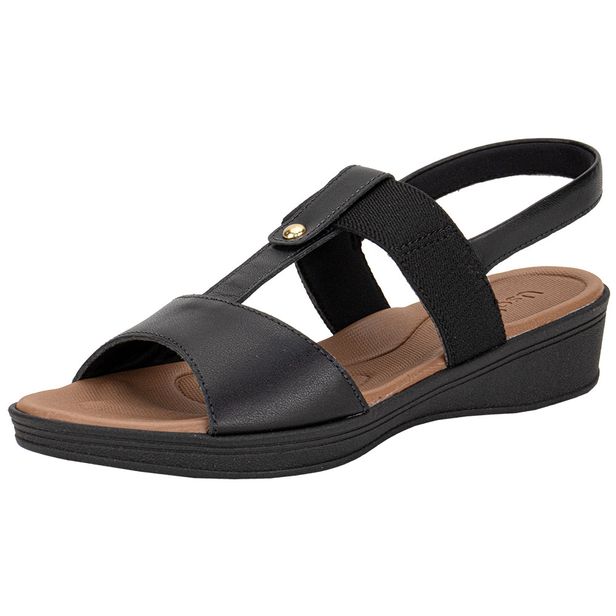 Sandália Feminina Anabela Usaflex UD04008 PRETO 34