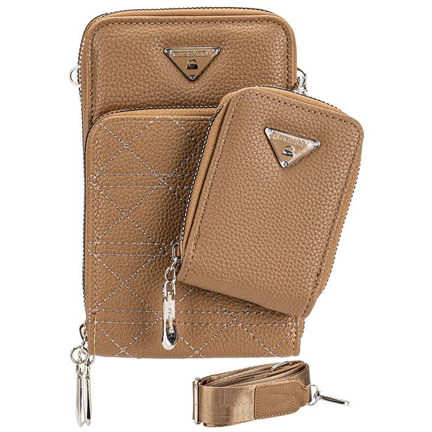 Bolsa Feminina Transversal H.E FR34 CAMEL