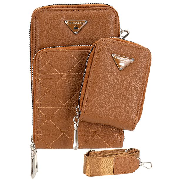 Bolsa Feminina Transversal H.E FR34 CARAMELO