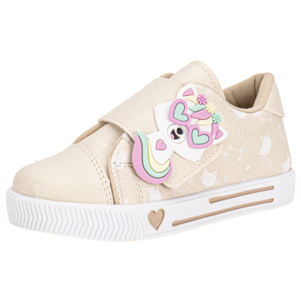 Tênis Infantil Feminino Linda Jú - 15551 MARFIM 01 26