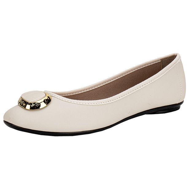 Sapatilha Feminina Flat Moleca 5726147 MARFIM 34