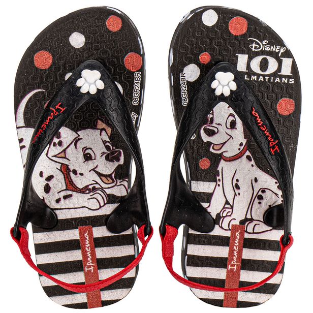Chinelo Infantil Feminino Baby Disney Joy Ipanema 27323 PRETO/VERMELHO 22