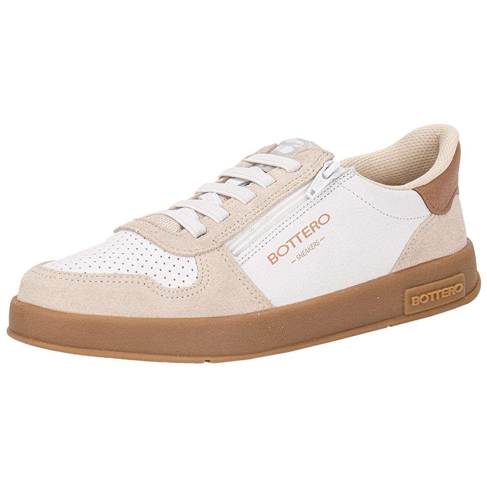Tênis Feminino Casual Botsmash Bottero 364902 BRANCO/BEGE 34