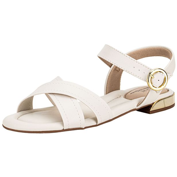 Sandália Feminina Flat Modare 7217102 BRANCO/OFF 34