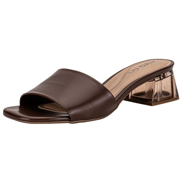 Tamanco Feminino Salto Grosso Beira Rio 8468210 CAFÉ 34