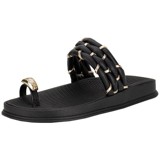 Tamanco Feminino Flat Moleca 5556111 PRETO 35