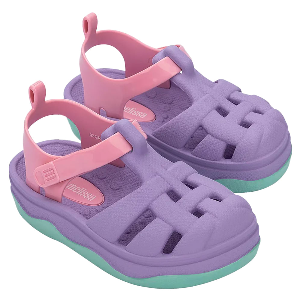 Mini Melissa Zig Baby 36181 ROSA/LILÁS | Clovis Calçados