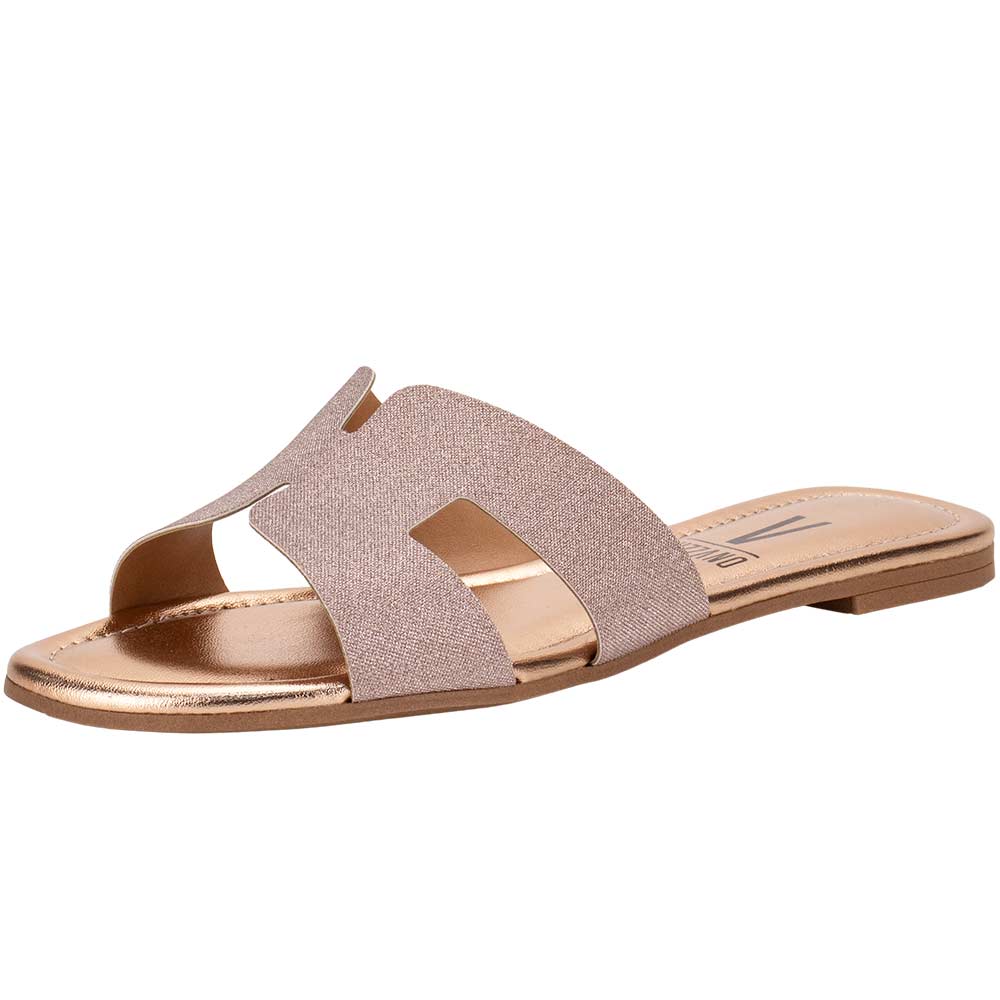 Tamanco Feminino Flat Vizzano 6371167 OURO | Clovis Calçados