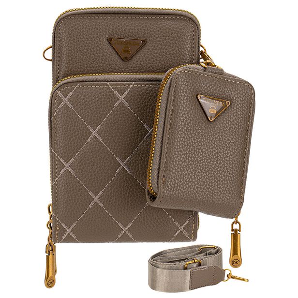 Bolsa Feminina Transversal H.E H2013 TAUPE