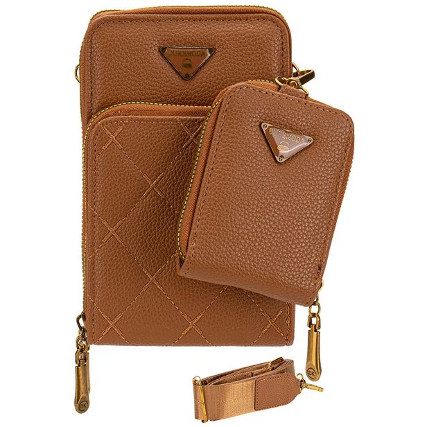 Bolsa Feminina Transversal H.E H2013 CARAMELO