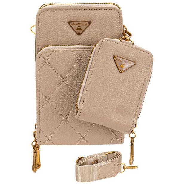 Bolsa Feminina Transversal H.E H2013 BEGE