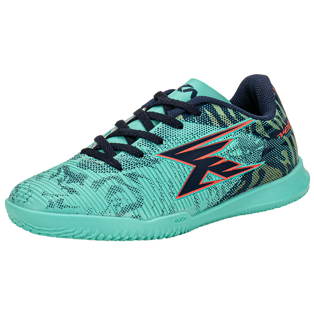 Chuteira Infantil Futsal Velox 6 Oxn 421 VERDE/AZUL | Clovis Calçados